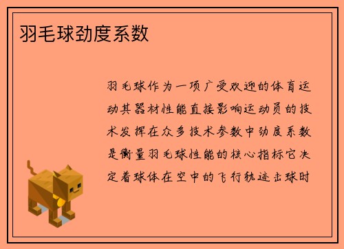 羽毛球劲度系数